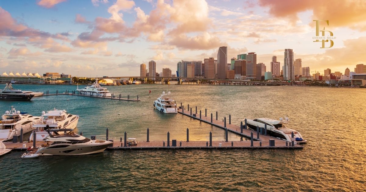 Luxury condos for sale in Miami with city skyline view.